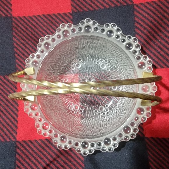 Vintage Mini Glass Bowl with Brass Handle-1970s - Picture 3 of 3